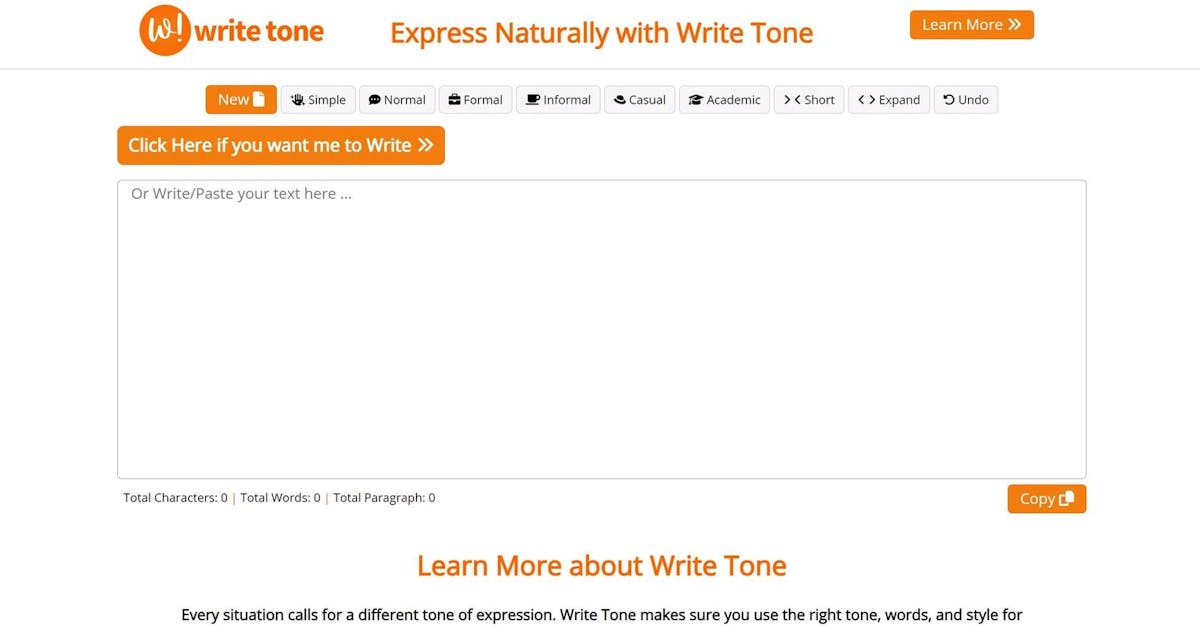 Write Tone