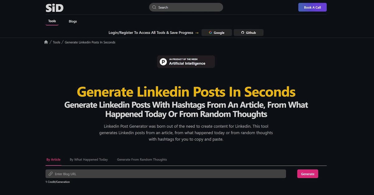 Linkedin Post Generator