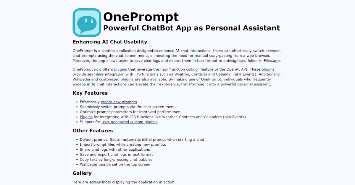 OnePrompt